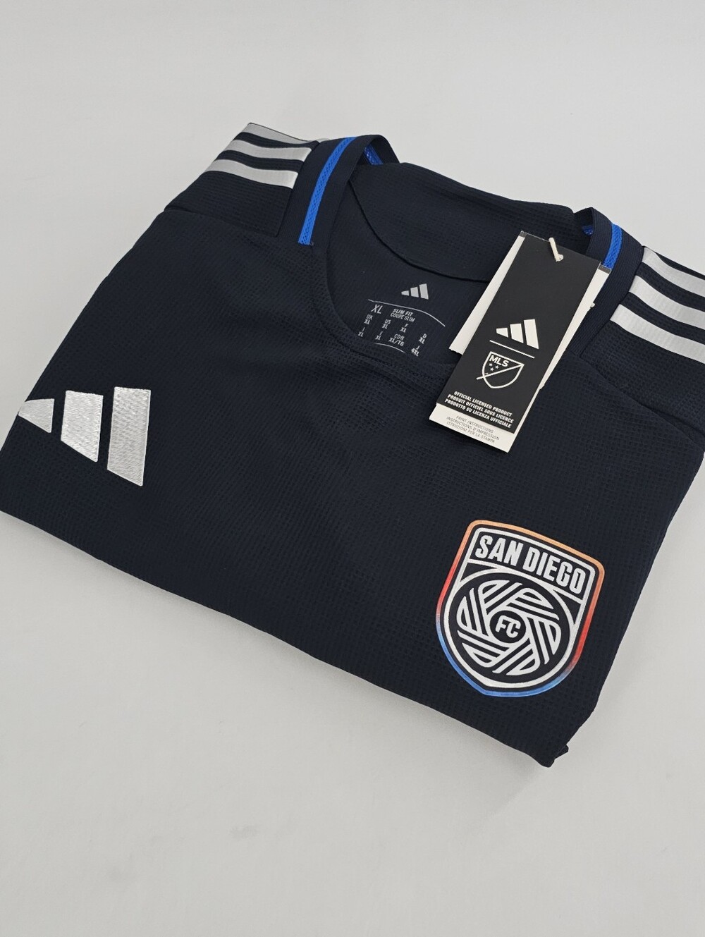 Adidas Aeroready San Diego FC Home Soccer Jersey MLS Chrome Azul Men's Top